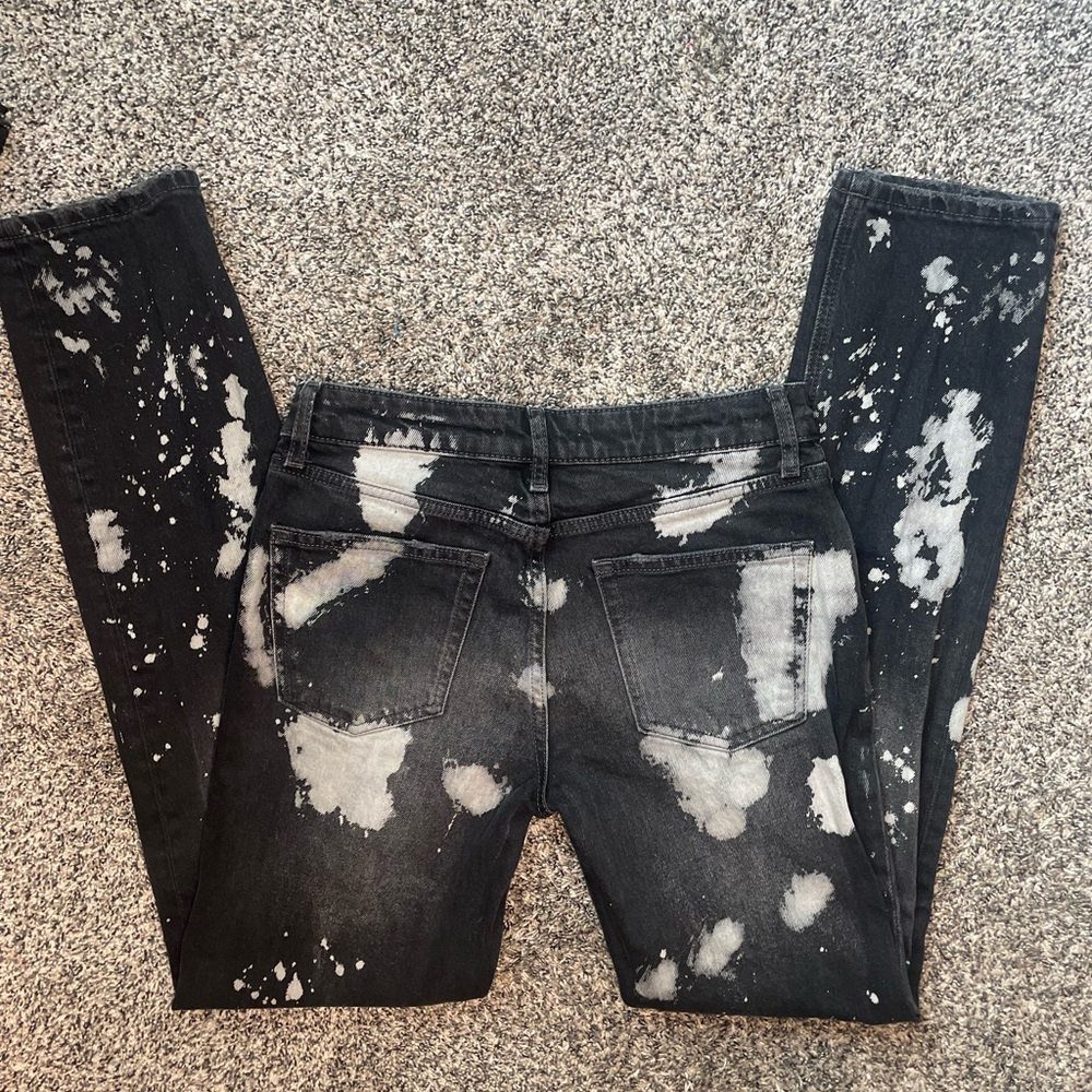 Zara Women’s Black “Paint Splatter” Jeans - Picture 2 of 9